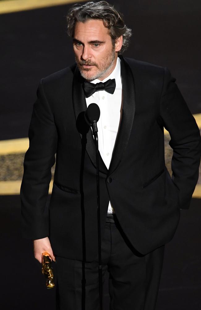 Joaquin Phoenix won the Academy Award for Best Actor for 'Joker'. Picture: Kevin Winter/Getty Images