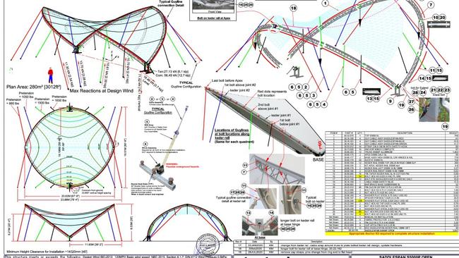 Designs for a shelter to be used at Summerstage Byron Bay at Red Devils Park.