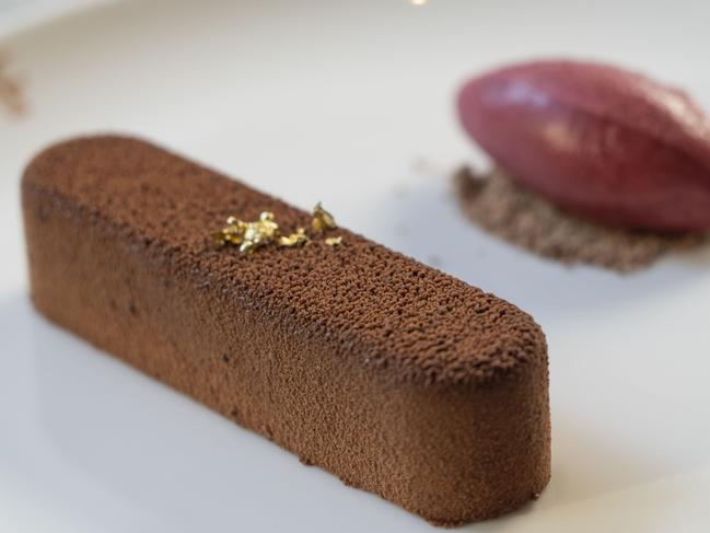 Chocolate Bar with Cherry Sorbet, photographed today 10th October 2019. Picture: Matthew Vasilescu.