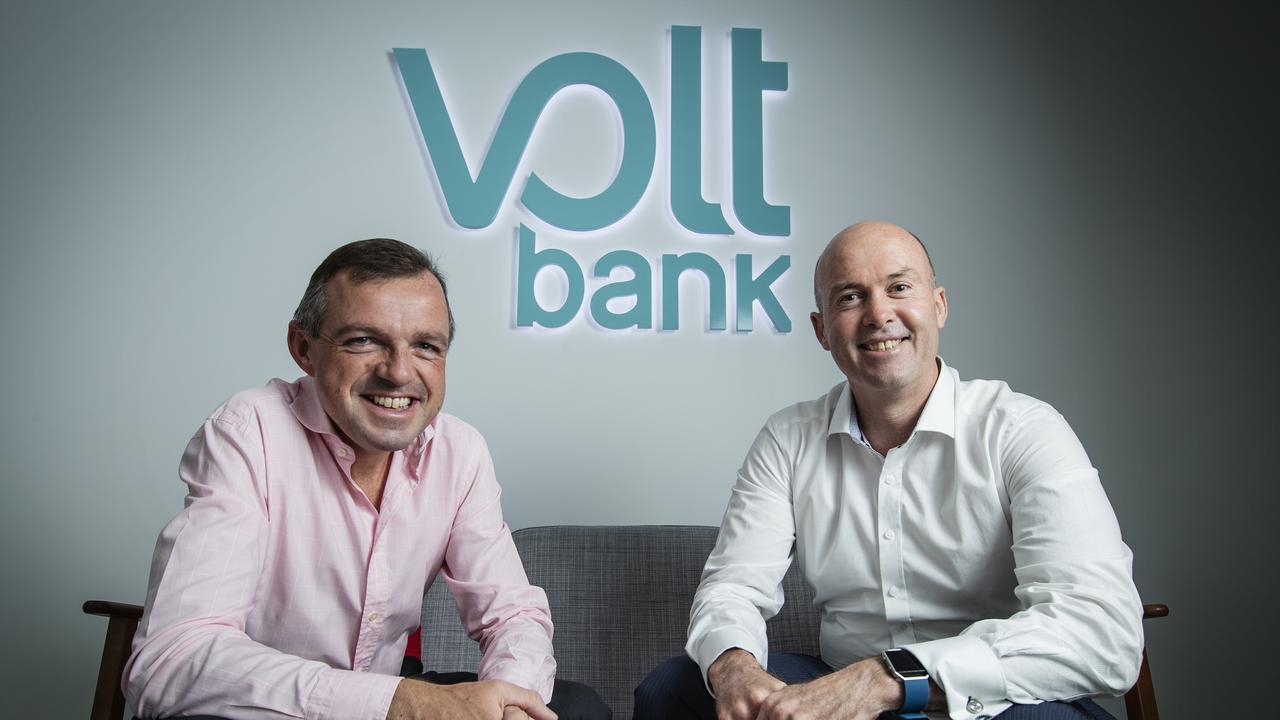Luke Bunbury and Steve Weston were the co-founders of Volt Bank. Picture: Hollie Adams/The Australian