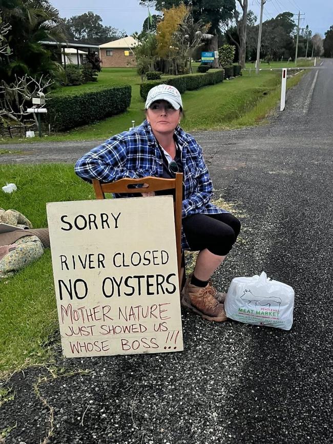 Brighton Oysters owner Peita Carroll from Kempsey has been affected by the floods. Picture: Suppled