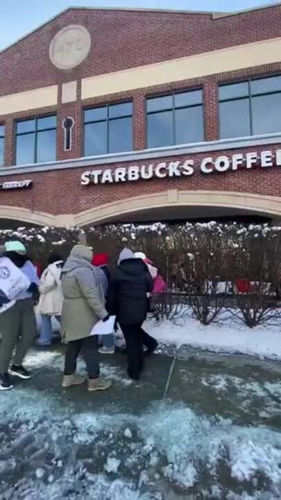 Starbucks Workers Strike in Boston