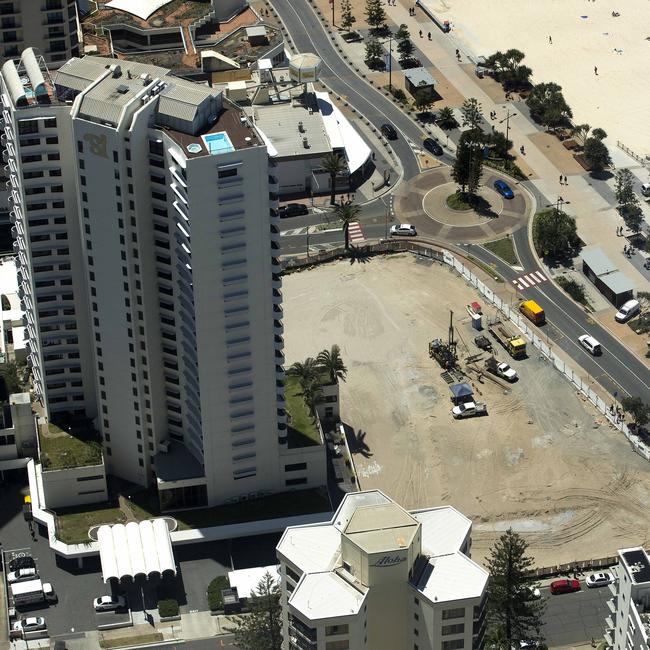 The old Iluka building site in Surfers Paradise. Photo : Jerad Williams