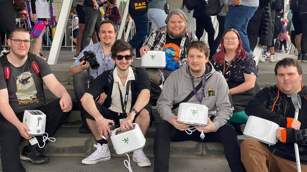 Mark Withers met up with a host of Australian Final Fantasy 14 fans at PAX Australia after finding each other in-game. Picture: Square Enix