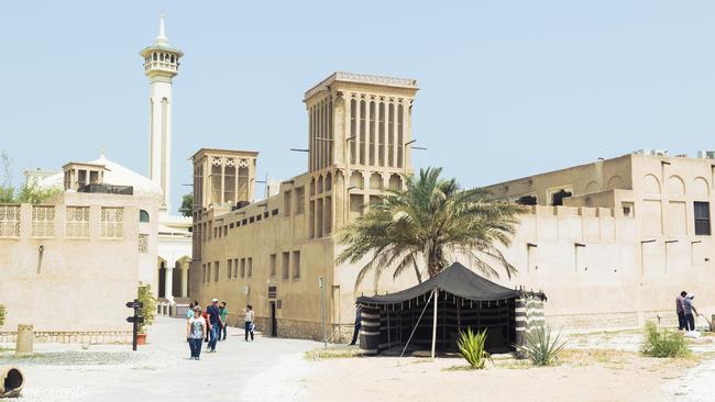 Traditional buildings in Dubai's Al Fahidi Historical District.