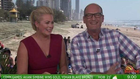 David Koch jokes about shutting down Aboriginal protests after angry activists appeared during filming for Sunrise.