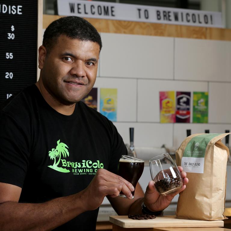 BrewiColo brewer Chilla Tuicolo samples the new Kofe Brown Ale. Picture: Mike Dugdale