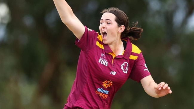 07/06/2023 - Lucy Hamilton is a rising star in Queensland cricket. Picture: Queensland Cricket