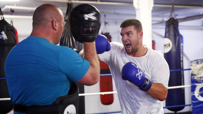 Lussick is hard at work for his professional debut. Picture by Sam Ruttyn.