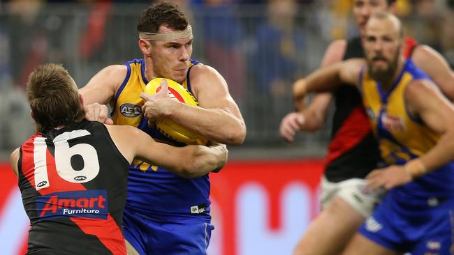 Luke Shuey will be a huge key for West Coast against Essendon. Picture: Getty Images