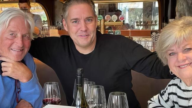 Stephen Giderson with his parents Norman and Michelle are being sued over two large loans. Picture: Instagram
