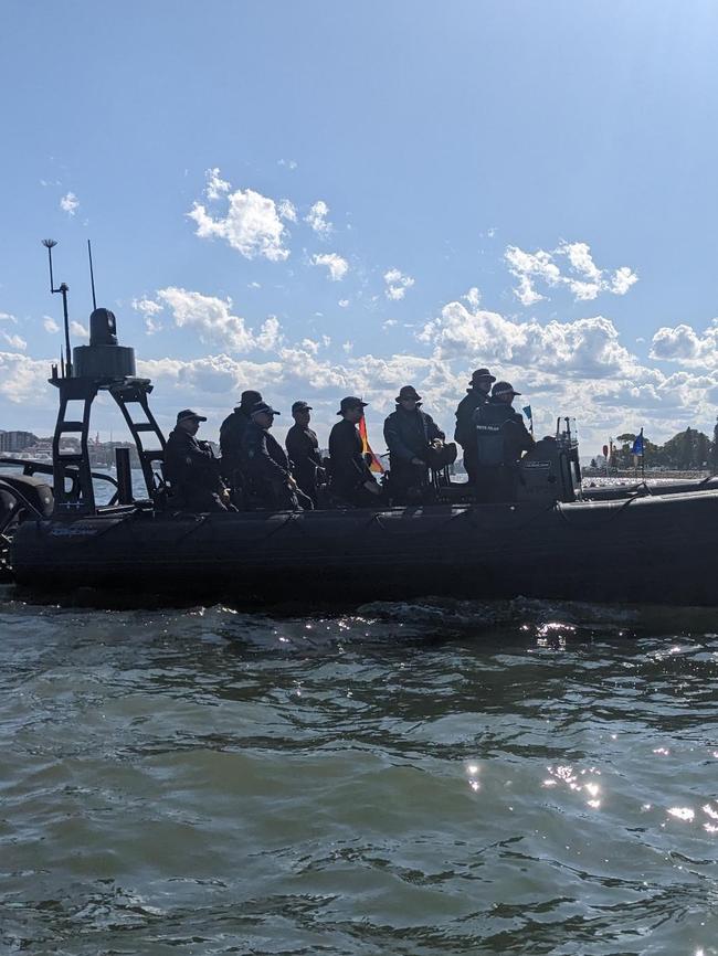 Activists breach agreement with police at port of Newcastle. Over 100 people are risking arrest by continuing to blockade the coal port. Picture: Rising Tide / Facebook