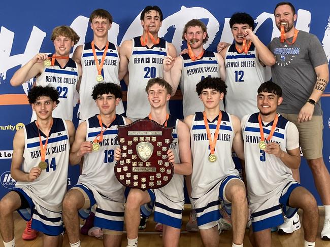 Berwick College win the gold medal at the Basketball Australia Schools Championships.