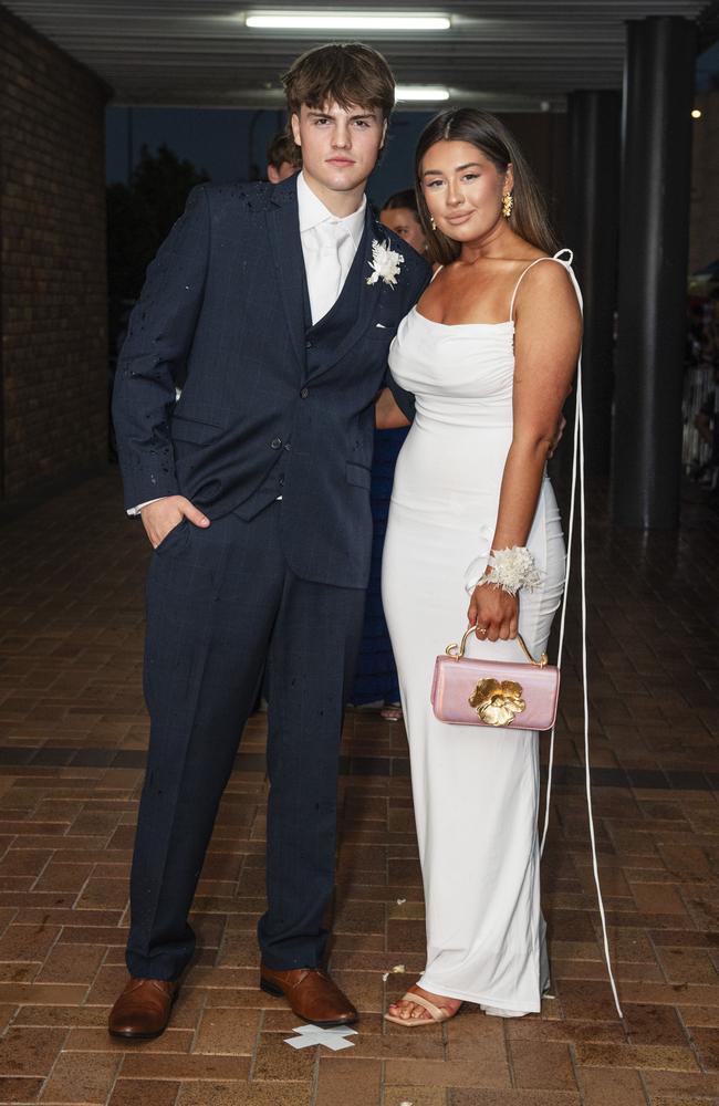 Harry Apel and partner Brielle Harmony at Toowoomba Grammar School formal at Rumours International, Wednesday, November 13, 2024. Picture: Kevin Farmer