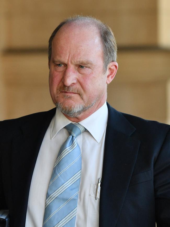 Adelaide lawyer Stephen McNamara outside the District Court during an earlier appearance. Picture: AAP / David Mariuz