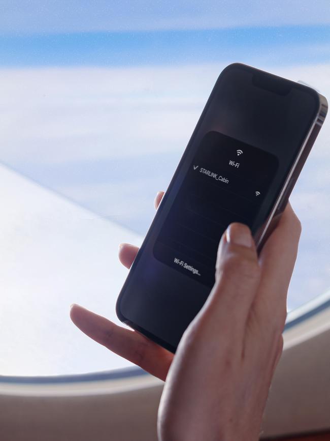 Starlink Wi-Fi on-board an Air New Zealand flight.