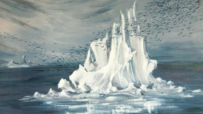 One of Nel Law's many paintings of Antarctica. Picture: Australian Antarctic Division.