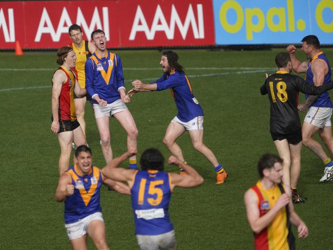 Darbyshire and the Eagles celebrate.