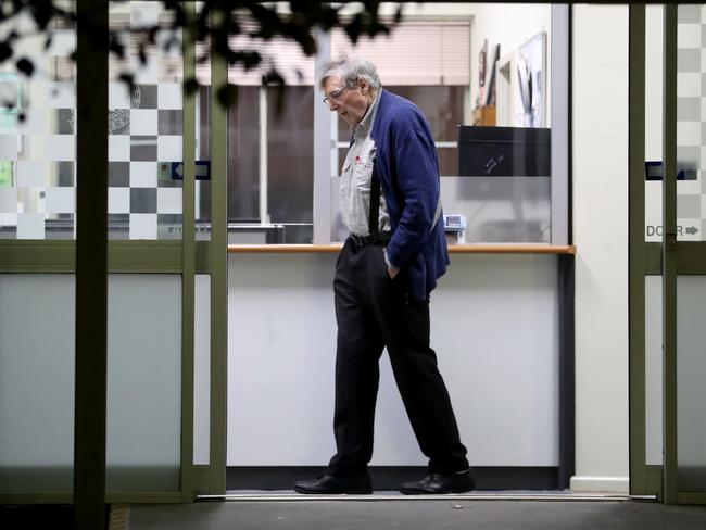 08/04/2020  Cardinal George Pell visits the Goulburn Police station to make a complaint about media following him whilst driving from Melbourne to Sydney. Picture: David Geraghty / The Australian.