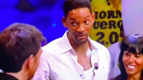 In resurfaced footage, Will Smith appears to warn a Spanish TV host to not compliment his wife. Picture: El Hormiguero/ Twitter.