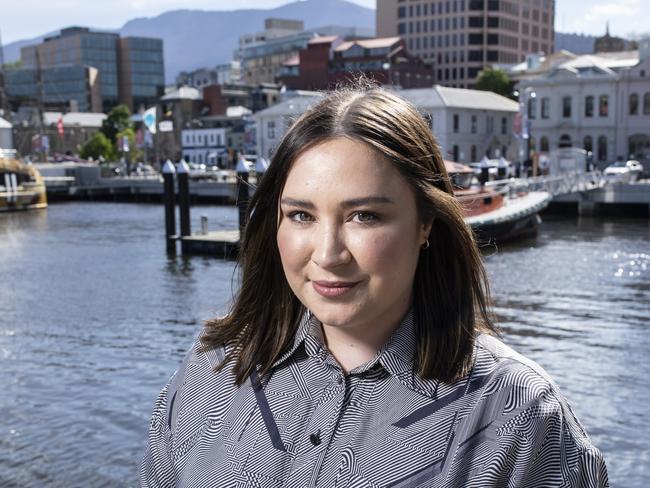 Property Council of Australia executive director Rebecca Ellston on the Hobart waterfront. Picture: Eddie Safarik