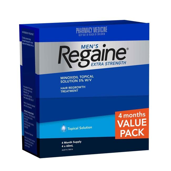 Generic photo of Regaine, a male pattern baldness treatment. Picture: Supplied