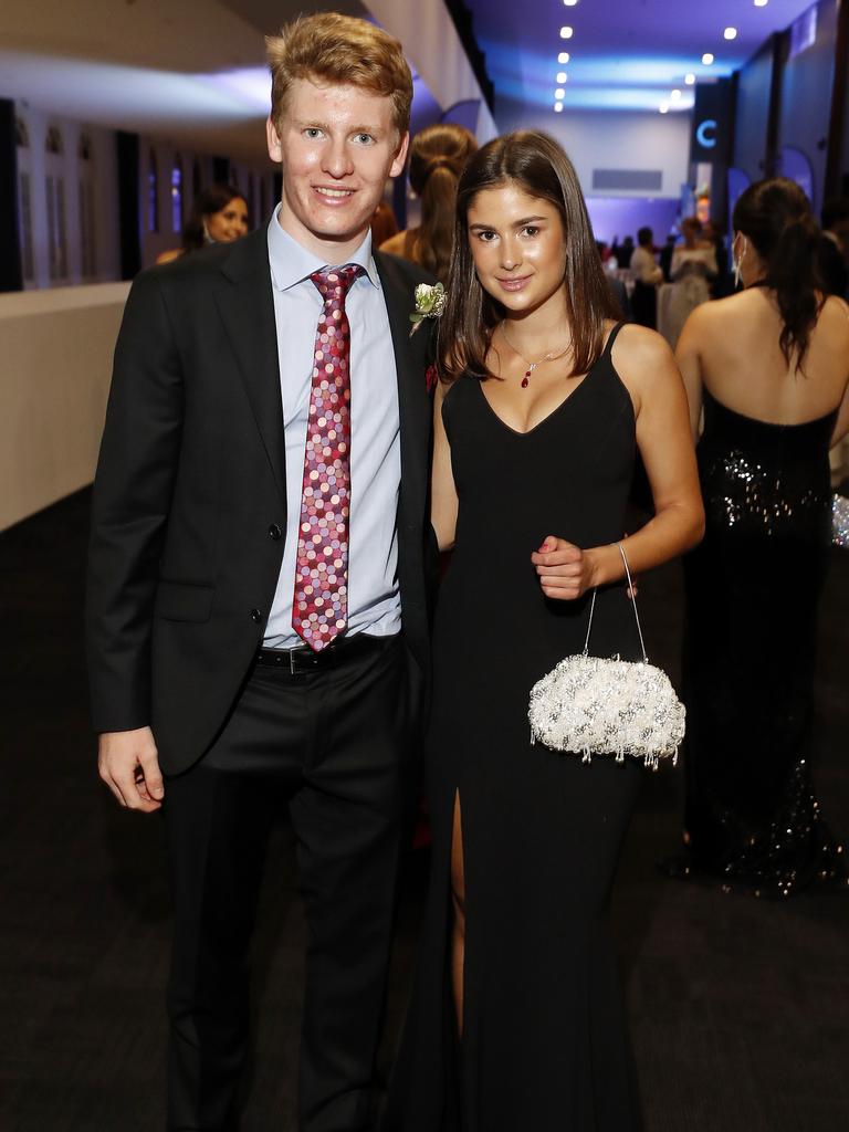 Leo Fairley and Yasmin Doherty pictured at the 2021 Nudgee College year 12 formal, Royal International Convention Centre Brisbane 19th of September 2021. (Image/Josh Woning)