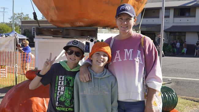 Mick, Neo and Lysa Erbacher at the Goomeri Pumpkin Festival 2024