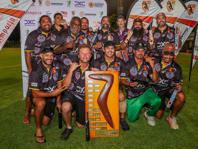 Alice Springs took home the choccies in the Major Centres grand final, defeating Brothers in Arms. Picture: Charlie Lowson/NT Cricket.