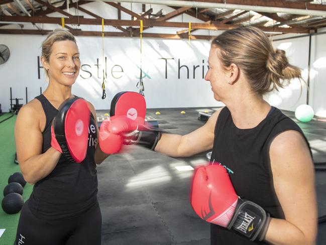 Devidas (left), pictured with client Danielle. Picture: Ellen Smith