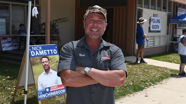 Katter’s Australian Party (KAP) deputy leader and Hinchinbrook MP Nick Dametto outside the Ingham Voting Centre at Conroy Hall in Ingham on Saturday. “It was a pretty savage campaign, I’ve never seen anything like it,” he said on Wednesday. Picture: Cameron Bates