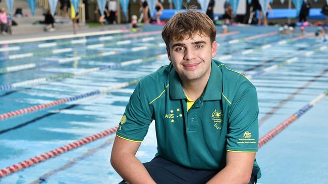 Sunshine Coast paralympic swimming star Callum Simpson. Picture: Patrick Woods.