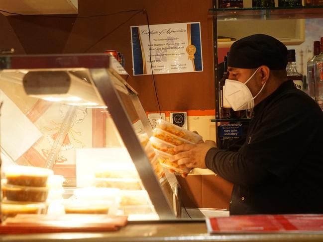 Mount Gambier's Amit Sharma had so many requests  for free meals on Thursday he didn’t have time to open Blue Lake Indian for takeaway. Picture: Jessica Ball