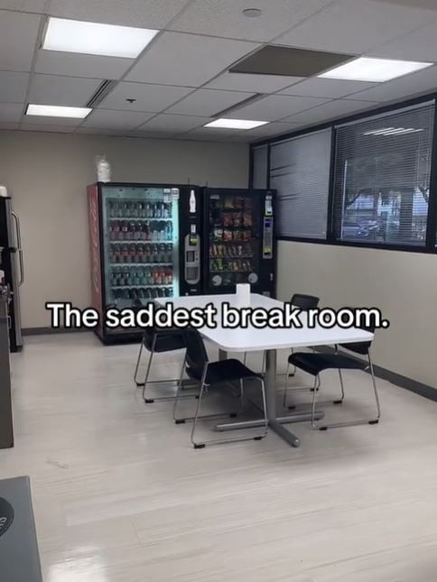 She shared footage of the empty office space. Picture: @itstimeforaskashley/TikTok