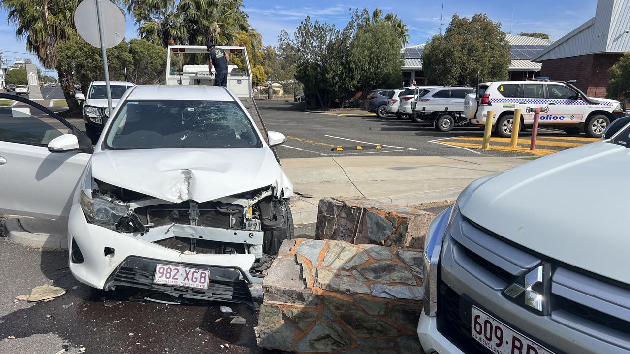 A person was taken to Roma hospital after a crash no Bungil St in Roma.