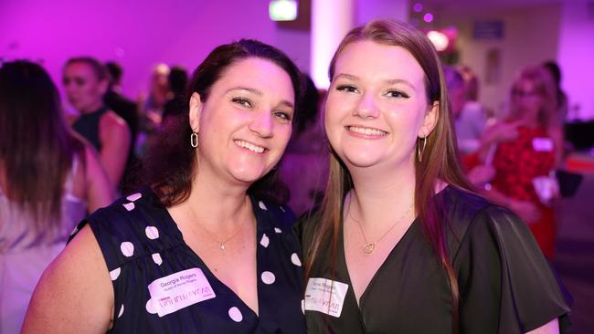 Georgia Rogers and Annie Rogers at the Gold Coast Bulletin Women of the Year Awards 2024 launch at Gold Coast Convention and Exhibition Centre. Picture, Portia Large.