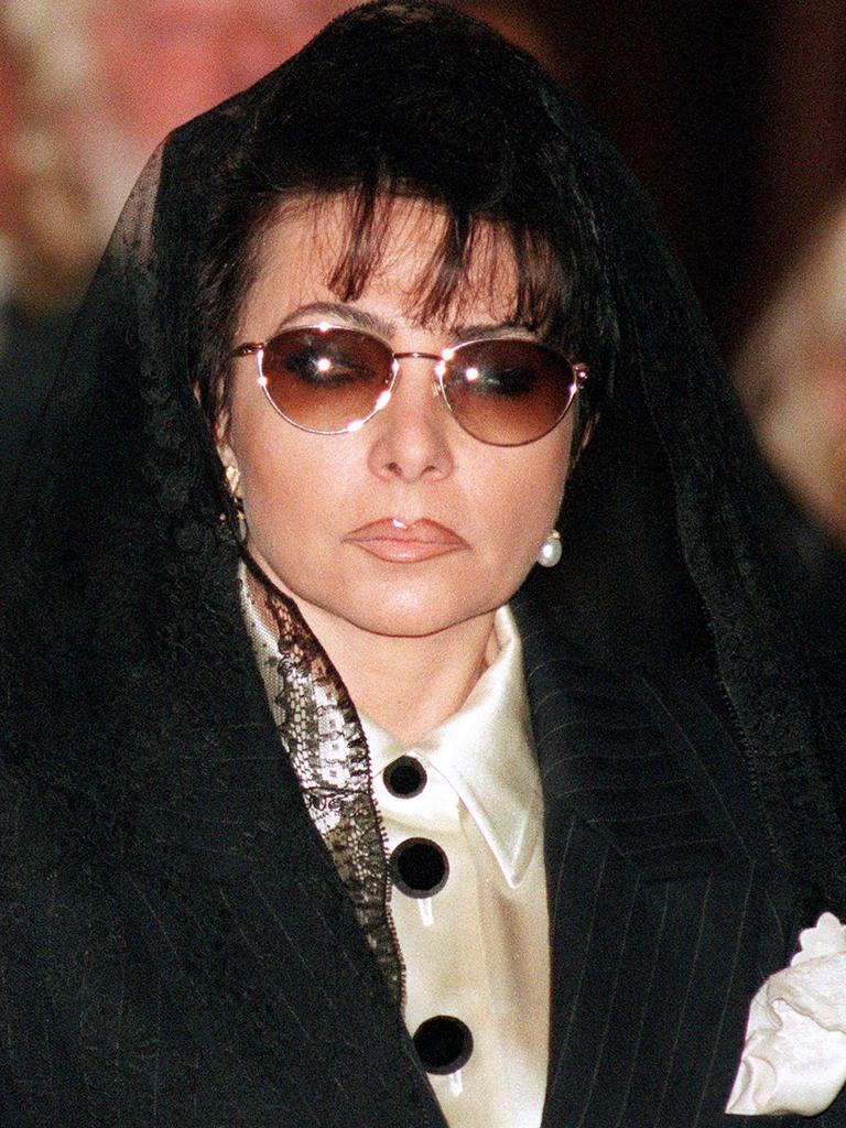 Reggiani, pictured at the funeral of her ex-husband, was sentenced to 29 years in prison for his murder. Picture: AP