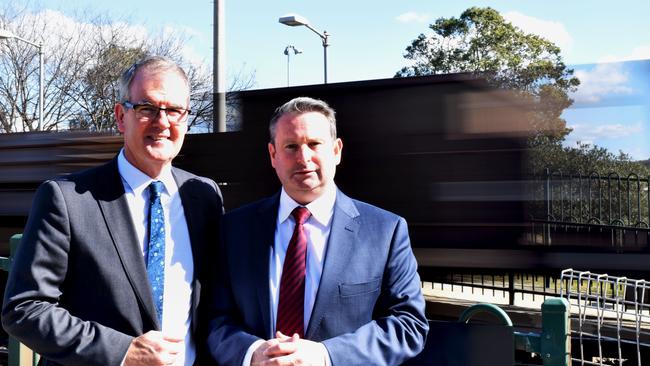 NSW Labor leader Michael Daley and Campbelltown state Labor MP Greg Warren.