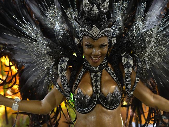 Samba time ... Revellers from the Salgueiro samba school perform during the first night of carnival parade at the Sambadrome in Rio de Janeiro.