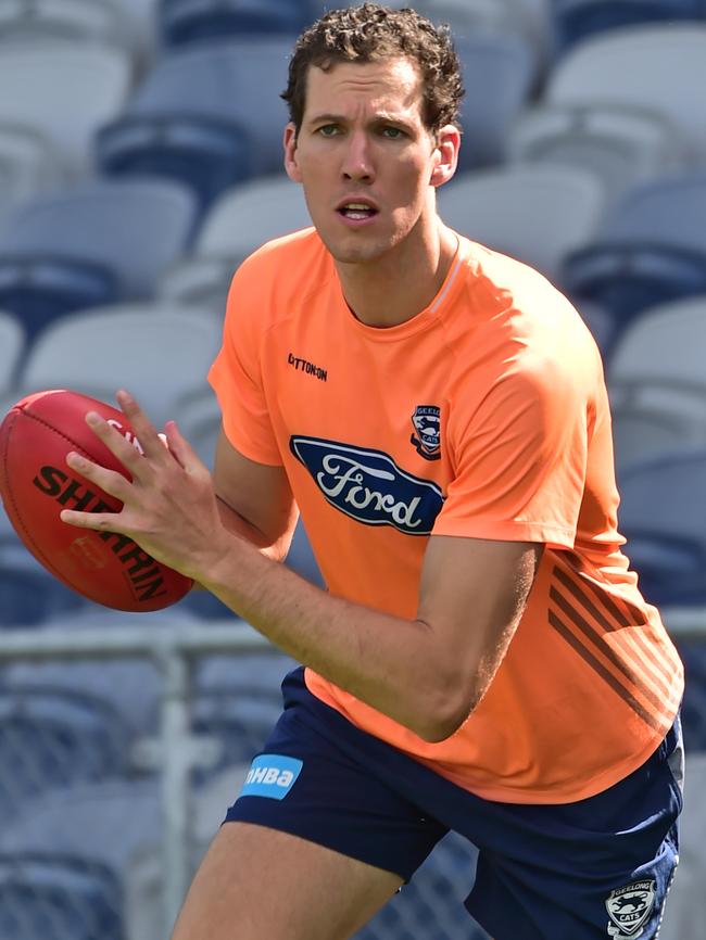 Darcy Fort is vying for the No.1 ruck role at Geelong. Picture: Stephen Harman