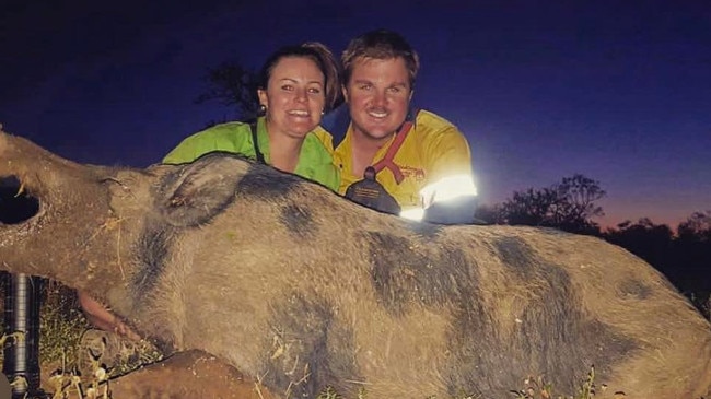 Matt Hall was known for his love of hunting - he won a number of pig hunting competitions. Picture: Supplied