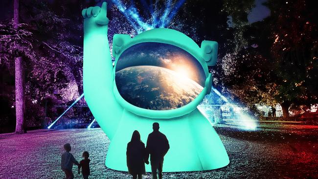 A new winter event has landed in Bendigo, featuring epic art installations and captivating sights. Picture: Bendigo Council