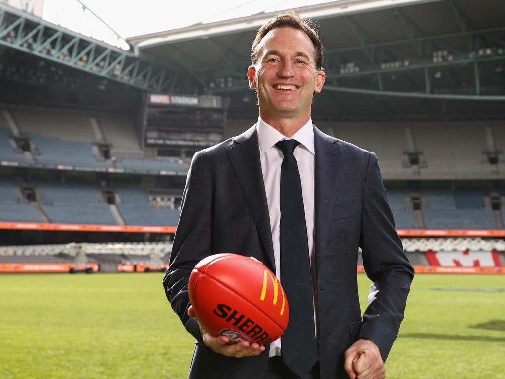 Andrew Dillon would have completed his first season as AFL boss after this week’s Grand Final. Picture: Michael Klein