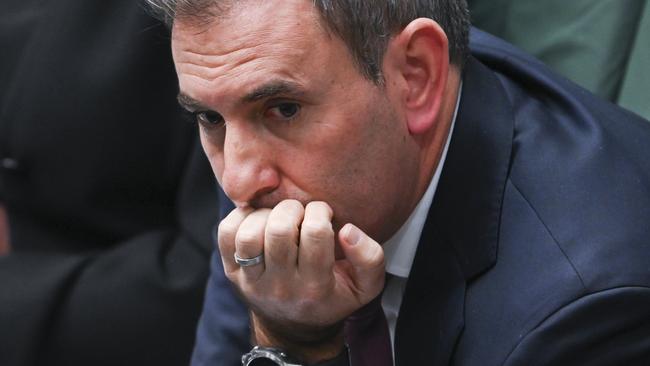 Federal Treasurer Jim Chalmers during Question Time at Parliament House in Canberra. Picture: NewsWire / Martin Ollman
