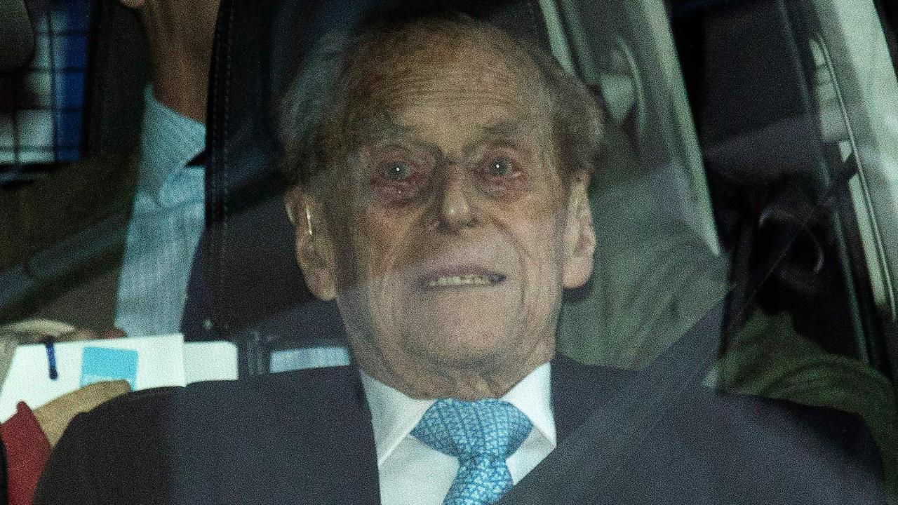 Philip leaving hospital on December 24, 2019, after a four-night stay in hospital. Picture: AFP.