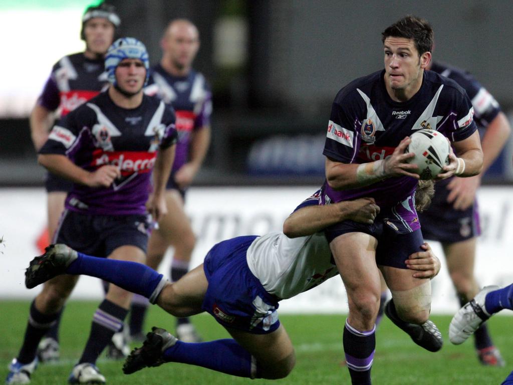 Scott in his playing days with Melbourne Storm. Picture: Gregg Porteous