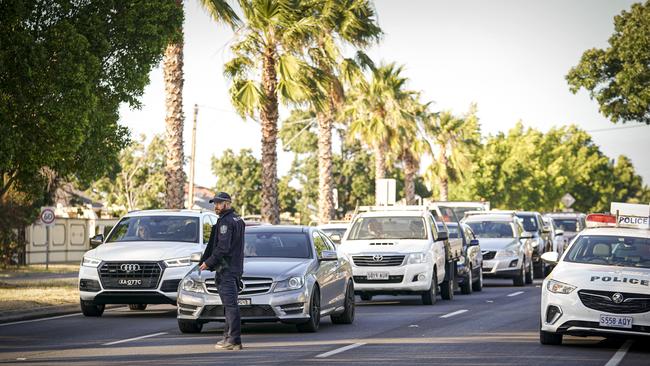 Police and MFS at the scene of an explosion in a unit on Anzac Highway, Camden Park. Picture: AAP/Mike Burton