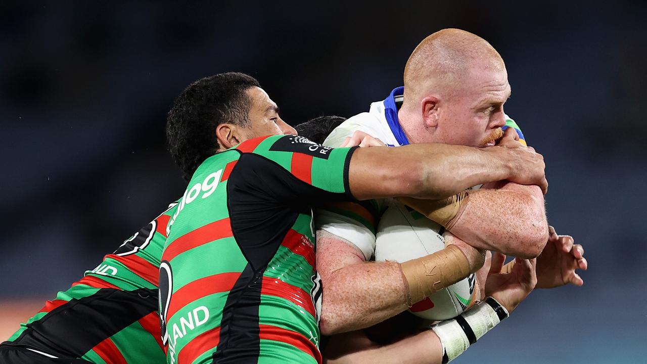 Corey Horsburgh sported a new hairdo on Saturday but still played with the same intensity that has him in the mix for an Origin debut. Picture; Brendon Thorne/Getty Images