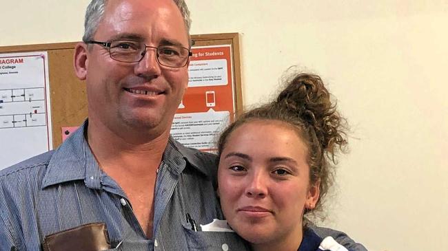 Brian Kaddatz and daughter Julia - Brian is a former ag college student and Julia is a current student at Emerald. Picture: contributed