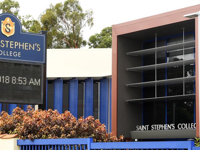 Saint Stephen's College at Upper Coomera, Gold Coast, Thursday, February 22, 2018. Six boys were taken to Gold Coast University hospital yesterday after they were found to be unwell after taking an unknown substance. (AAP Image/Dave Hunt) NO ARCHIVING